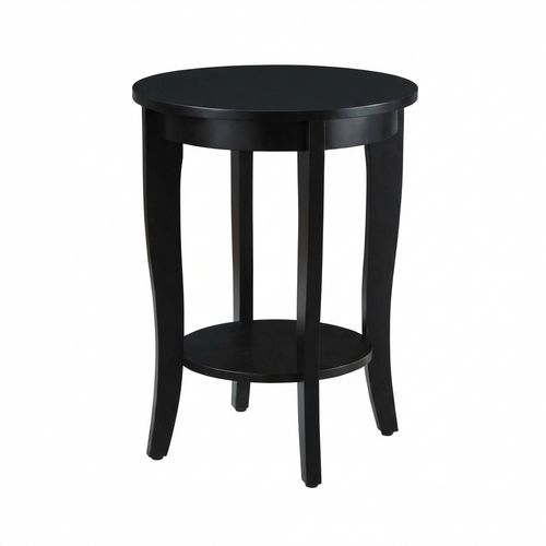 American Heritage Round End Table Black