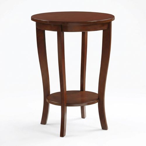American Heritage Round End Table Espresso