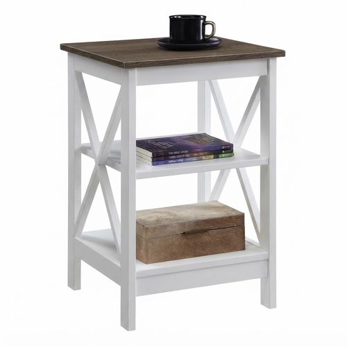 Oxford End Table with Storage Shelves